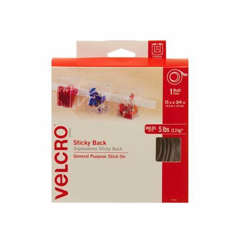 VELCRO Brand Sticky Back Tape 19mm X 4.5m White