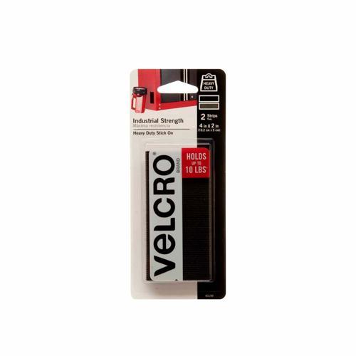 VELCRO Brand Industrial Strength Strips 50 X 102mm Black Pack of 2