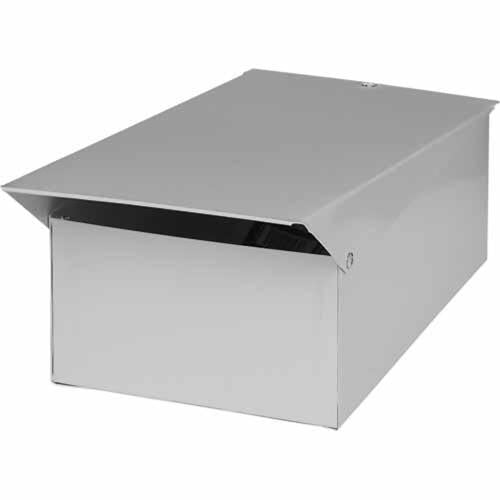 Mail Boss Flattop Metal Letterbox 130mm 160mm 325mm White