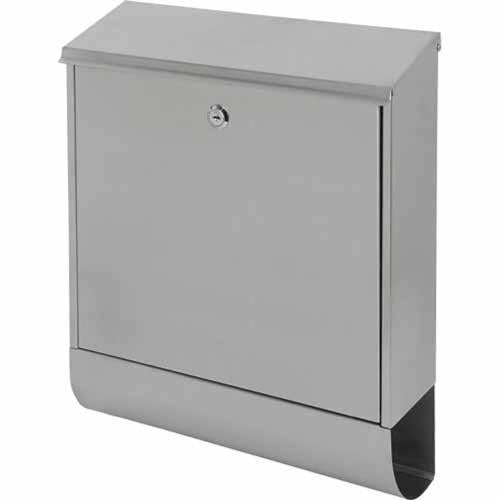Mail Boss Darfield Metal Letterbox 420mm 345mm 107mm Stainless Steel