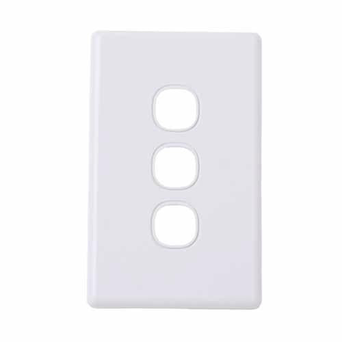 Goldair Grid Plate And Cover 3 Gang White