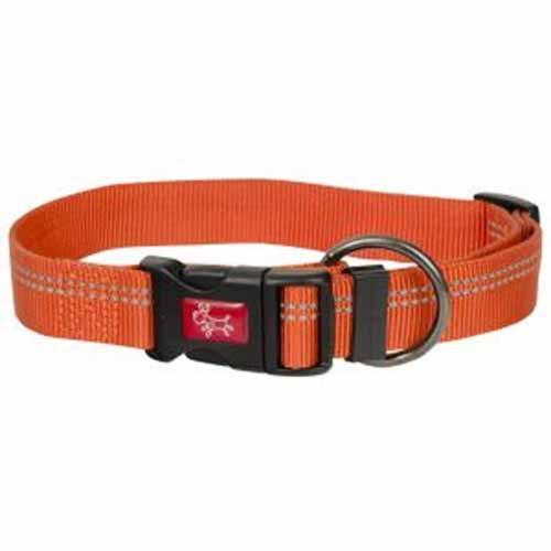 Yours Droolly Dog Collar Reflect M-L Orange