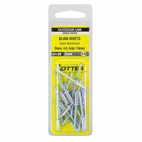Otter Blind Rivets 5.5 Pack of 25 Aluminium