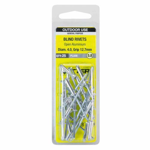 Otter Blind Rivets 5.8 Pack of 25 Aluminium