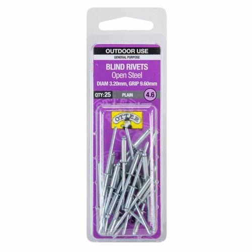 Otter Blind Rivets 4.6 Pack of 25 Steel