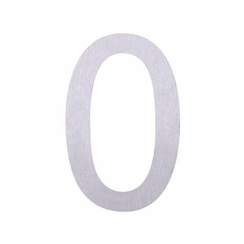 Elements Hardware Adhesive Stainless Steel Numeral #0 76mm Stainless Steel