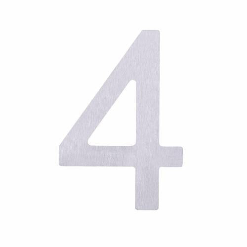 Elements Hardware Adhesive Stainless Steel Numeral #4 76mm Stainless Steel