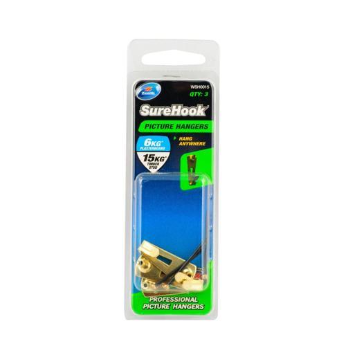 Zenith SureHook Picture Hangers Pack of 3