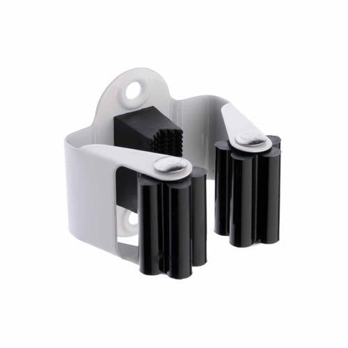 Zenith SureHook Broom & Mop Holder 30-40mm White & Black Pack of 2