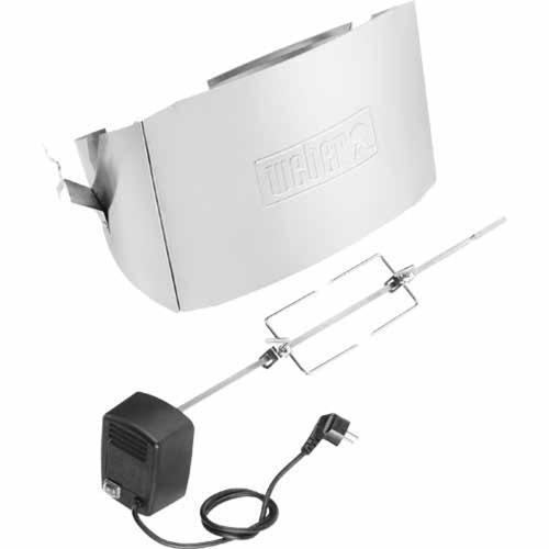 Weber Classic Q Rotisserie Fits Q200 & Q2000 Series Silver