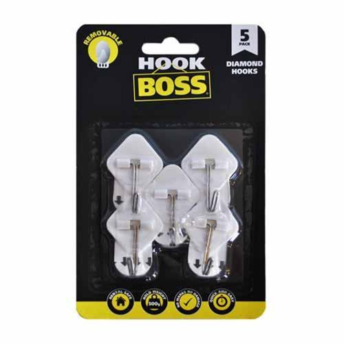 Hook Boss Removable Kitchen Hooks 5 Pack of 5