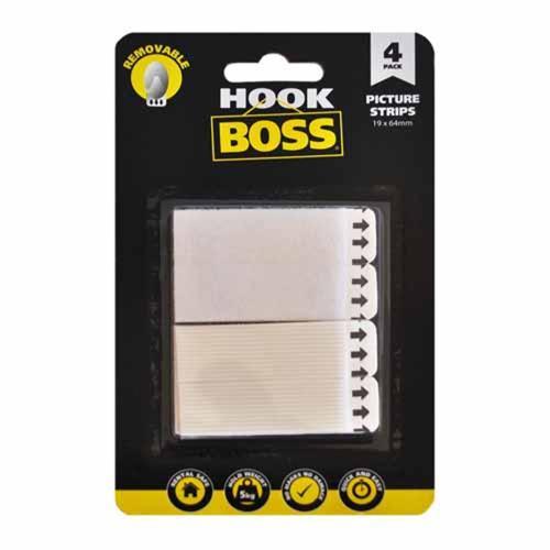 Hook Boss Removable Picture Hanging Strips Pack of 4 53145