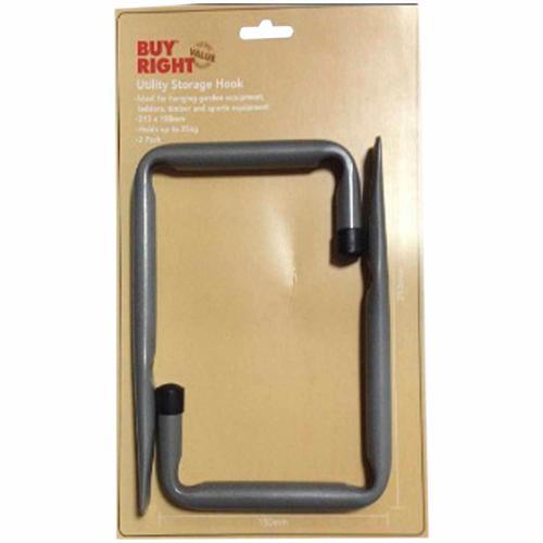 Jobmate Utility Storage Hook Pack of 2 213 X 150mm Grey