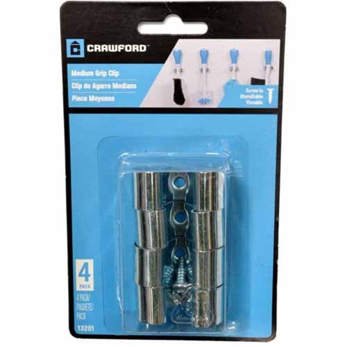 Crawford Tool Holder Grip Clips 20 To 28mm Zinc Plated Pack of 4