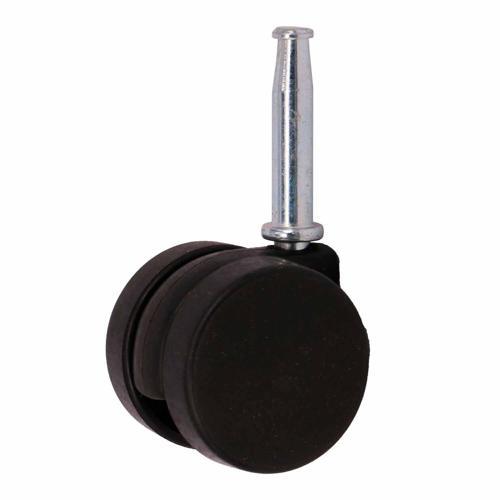 Titan Twin Unhooded Castor With Socket Pin Pack 40mm Black Pack of 2