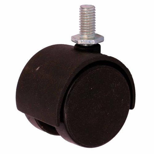 Titan Twin Hood Castor With Threaded Pin 40mm Twin Pack Black Pack of 2