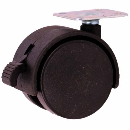 Titan Twin Hood Castor With Screw Plate Pack 50mm Black Pack of 2