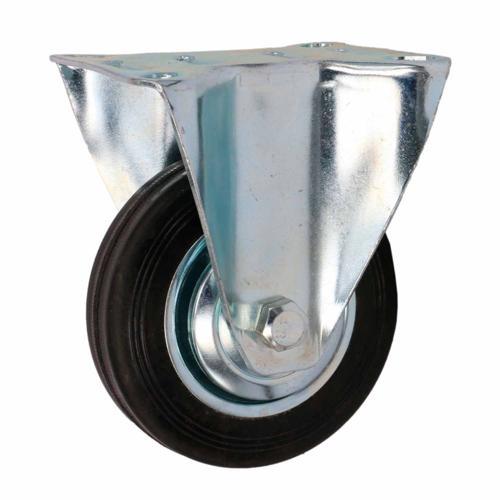 Titan Rubber Fixed Castor 100mm Black