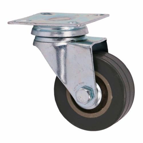 Titan Rubber Swivel Castor 50mm Grey Pack of 2