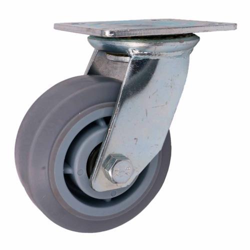 Titan Heavy Duty Rubber Swivel Castor 125mm Grey