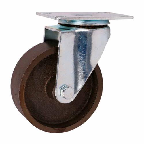 Titan Iron Swivel Castor 100mm Grey Black