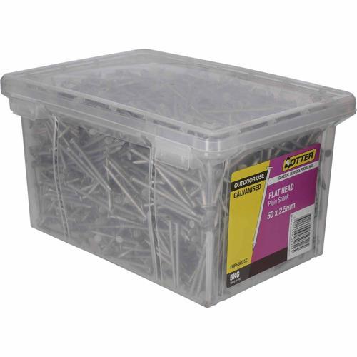 Otter Flat Head Nails 50 X 2.5mm 5kg Galvanised