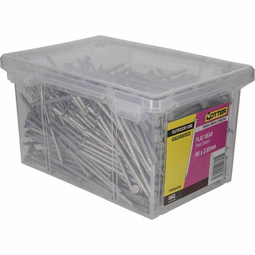 Otter Flat Head Nails 90 X 3.55mm 5kg Galvanised