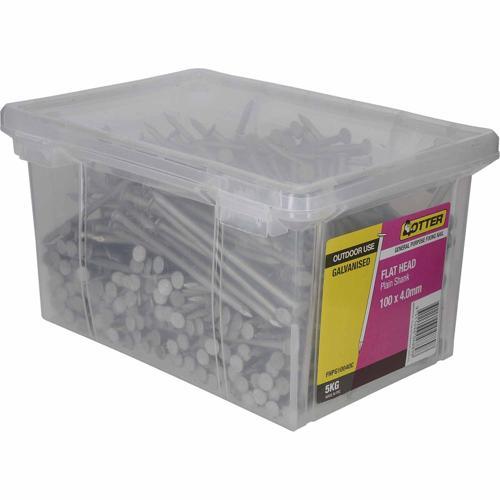 Otter Flat Head Nails 100 X 4.0mm 5kg Galvanised