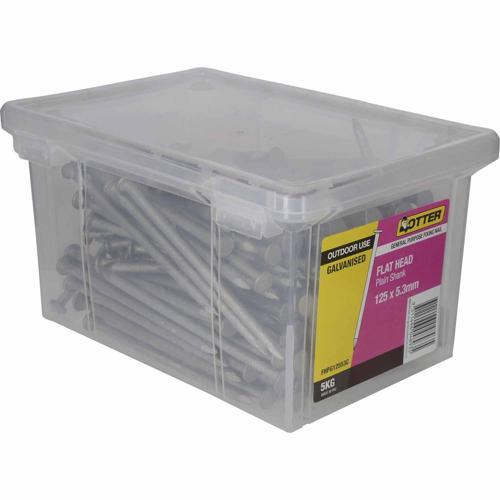 Otter Flat Head Nails 125 X 5.3mm 5kg Galvanised