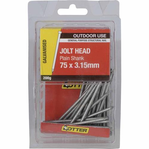 Otter Jolt Head Nails 75 X 3.15mm 200g Galvanised