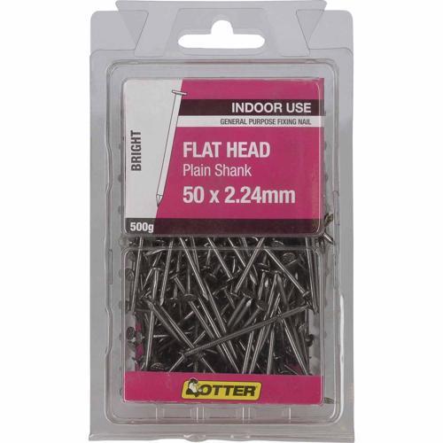 Otter Flat Head Nails 50 X 2.24mm 500g Bright