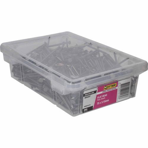 Otter Flat Head Nails 75 X 3.15mm 2kg Bright