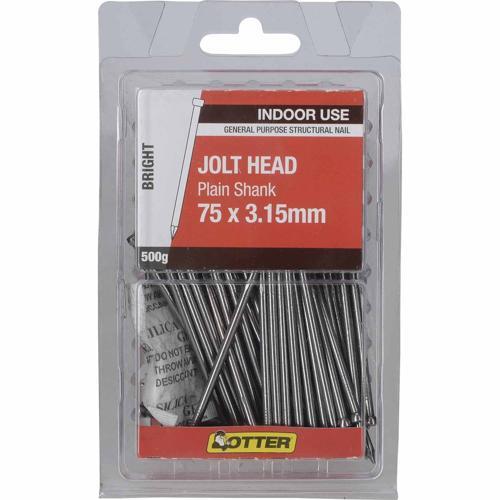 Otter Jolt Head Nails 75 X 3.15mm 500g Bright
