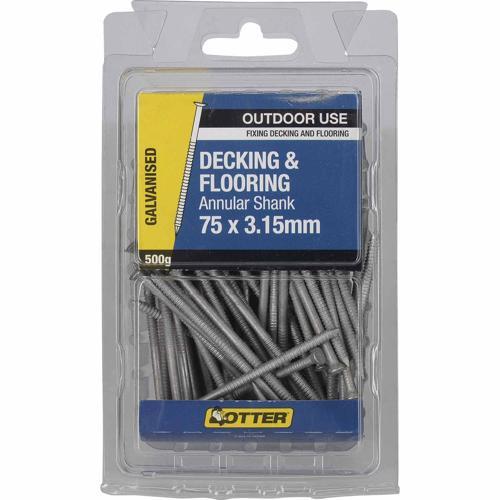 Otter Decking & Flooring Nails 75 X 3.15mm 500g Galvanised