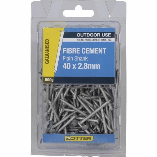 Otter Fibre Cement Nails 40 X 2.8mm 500g Galvanised