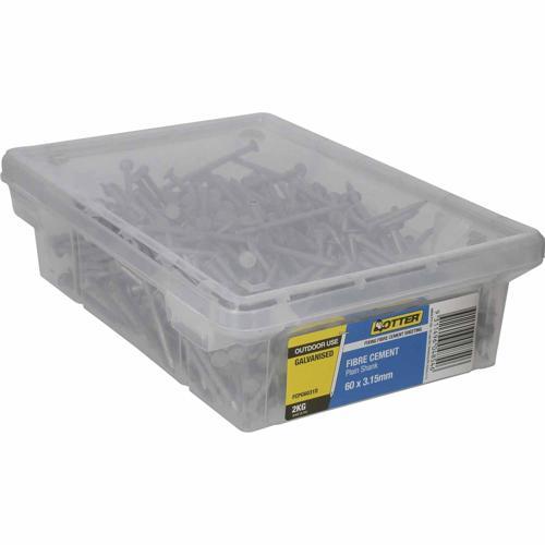 Otter Fibre Cement Nails 60 X 3.15mm 2kg Galvanised
