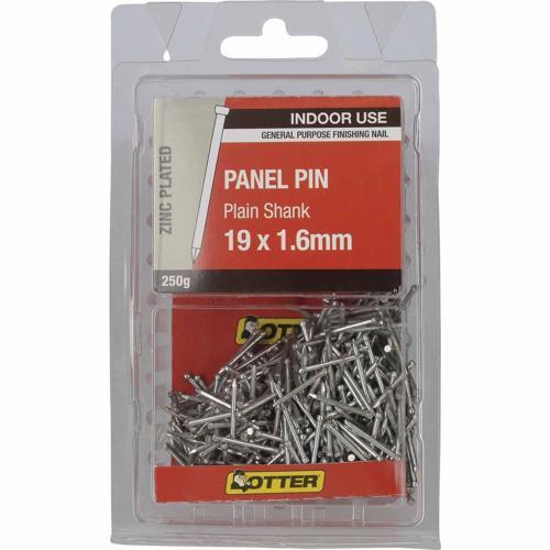 Otter Panel Pin 19 X 1.6mm 250g Zinc Plated