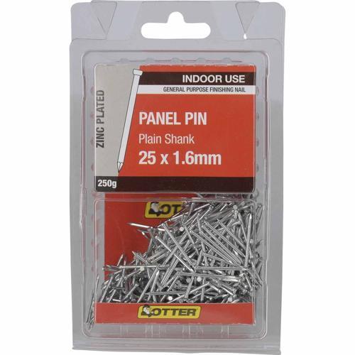 Otter Panel Pin 25 X 1.6mm 250g Zinc Plated