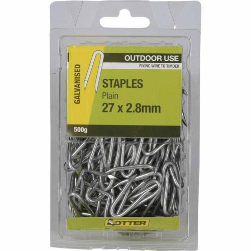 Otter Plain Staples 27 X 2.8mm 500g Galvanised
