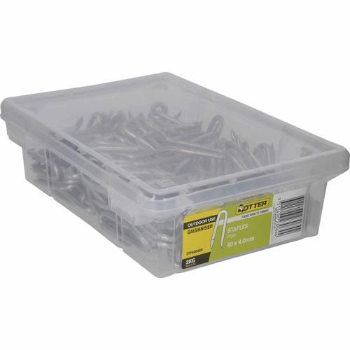 Otter Plain Staples 40 X 4.0mm 2kg Galvanised