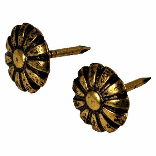 Hillman Upholstery Nail Pack of 25 Antique Brass 122681