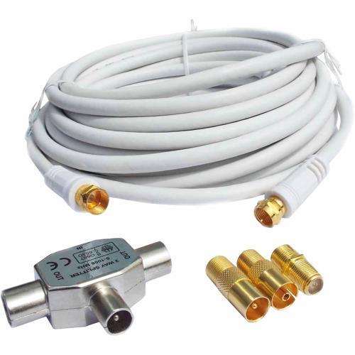 Custom Satellite Or UHF Aerial Extension Kit 10m Blue