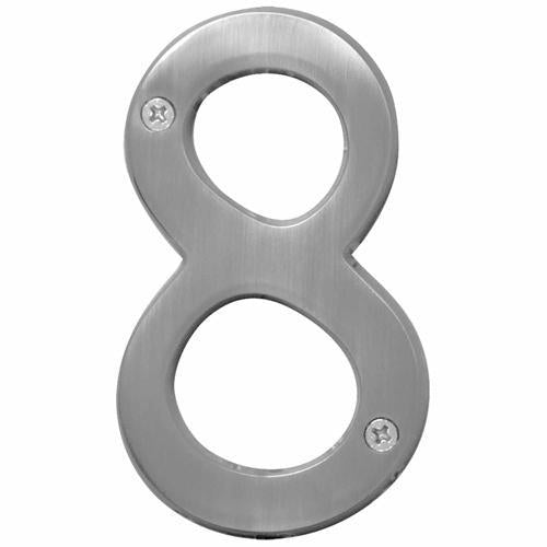 HY-KO Letterbox Number 8 102mm Satin Nickel