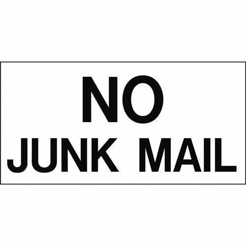 HY-KO No Junk Mail Sign 50mm L: 100mm