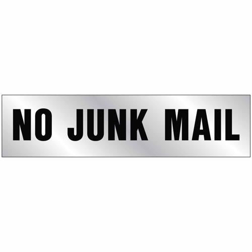 HY-KO No Junk Mail Sign 50mm L: 203mm