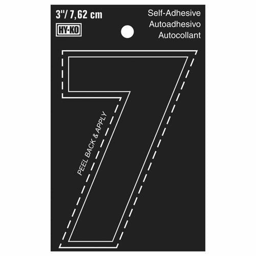HY-KO Letterbox Number 7 76mm Black