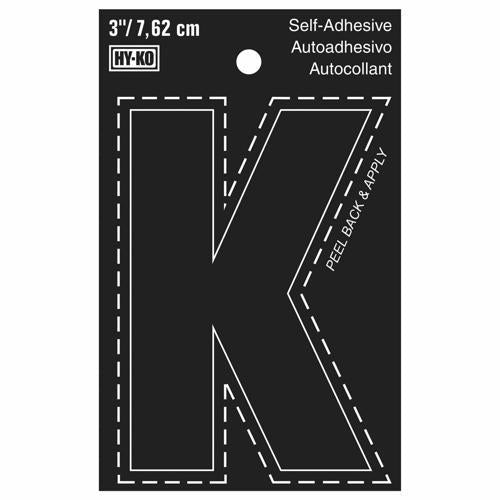 HY-KO Letterbox Letter K 76mm Black