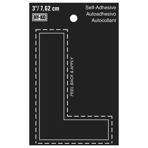 HY-KO Letterbox Letter L 76mm Black