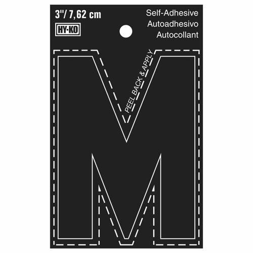 HY-KO Letterbox Letter M 76mm Black