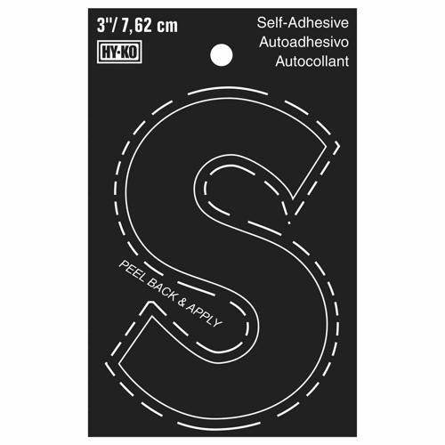 HY-KO Letterbox Letter S 76mm Black